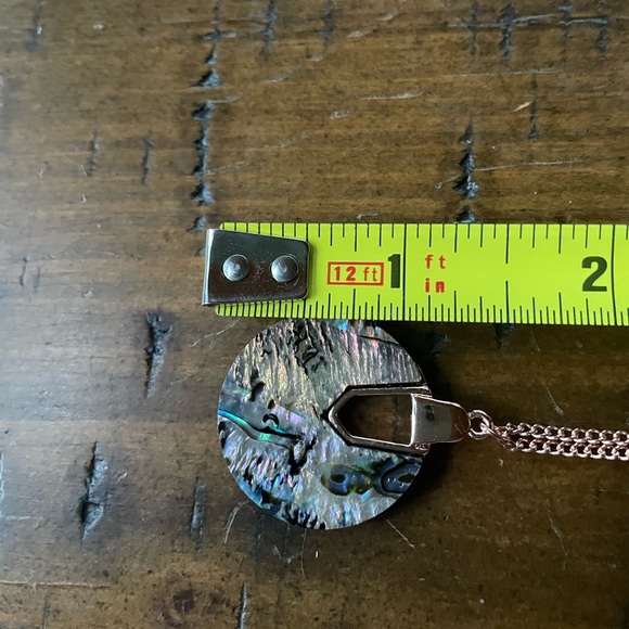 Long Faux Shell Rose Gold Tone Necklace - Picture 4 of 4